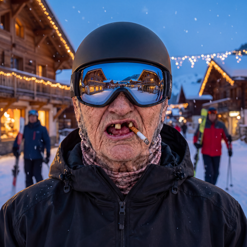 Grandpa Face Ski Mask