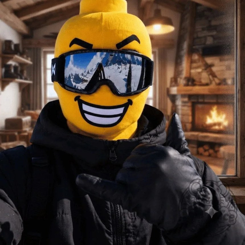 Yellow-Head Ski Mask - Say Cheese